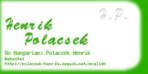 henrik polacsek business card